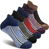 Gonii Men's Running Athletic Ankle Socks - Thick Cushioned Low Cut Socks (5 Pairs)