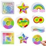 Libima 72 Pieces Anxiety Sensory Stickers Anxiety Textured Stickers Fidget Stickers Mindfulness Sticker School Counselor Supplies Adult Sensory Items Anxiety Relief, 9 Styles(Cute Color)