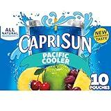 Capri Sun Pacific Cooler Mixed Fruit Naturally Flavored Kids Juice Drink Blend (10 ct Box, 6 fl oz Pouches)