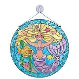 Melissa & Doug Stained Glass Made Easy Activity Kit: Mermaids - 140+ Stickers - Kids Sticker Stained Glass Craft Kit; Mermaid Crafts For Kids Ages 5+