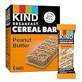 KIND Breakfast Cereal Bars, Gluten Free Snacks, Peanut Butter, 9.3oz Box (6 Bars)