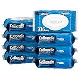 Cottonelle Fresh Feel Flushable Wet Wipes, Adult Wet Wipes, 8 Flip-Top Packs, 42 Wipes Per Pack (336 Total Wipes), Packaging May Vary