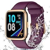 Fitness Tracker Watch with Heart Rate Monitor, Large Screen Activity Tracker with Pedometer, Sleep Monitor, Calories & Step Counter, 5ATM Waterproof Smart Watch for Women Men Fitness Watch for Sports