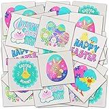 ArtCreativity Temporary Easter Tattoos for Kids, Bulk Pack of 144, 2 Inch Non-Toxic Tats Stickers for Boys and Girls, Fun Easter Basket Stuffers, Cute Surprise Egg Toys, Treats, Goodie Bag Fillers