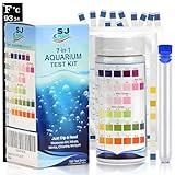 Aquarium Water Test Kit – 7 in 1 Fish Tank Water Testing Kit & eBook – Contains 100 Aquarium Test Strips & 1 Fish Tank Thermometer - Aquarium Test Kit Freshwater - Pond Water Test Kit