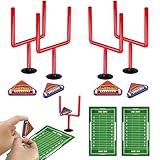 XIPEGPA 10 PCS Mini Flick Football Games Mini Table Top Sports Games with Foam Footballs Goal Post and Cards Finger Toys Office Indoor Football Sports Party Favors Birthday Gifts Office Desk Toys