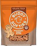 Buddy Biscuit Softies 5 oz Pouch, Grain-Free Soft & Chewy, Natural Peanut Butter Flavor Dog Treats, Oven Baked in the USA