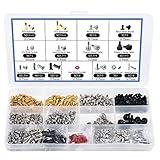 502PC Computer Motherboard Screws Kit, Motherboard Standoffs Screws for Universal HDD Hard Drive, SSD, PC Case, PC Fan, Power Supply, Graphics, CD-ROM, ATX Case, for DIY PC Installation & Repair