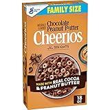 Chocolate Peanut Butter Cheerios Breakfast Cereal, Family Size, 18 OZ