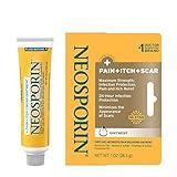 Neosporin First Aid Antibiotic Pain-Relieving, Anti-Itch, & Scar Ointment with Neomycin, Bacitracin Zinc, Pramoxine HCl & Polymyxin B, for Minor Cuts, Scrapes & Burns, 1 oz