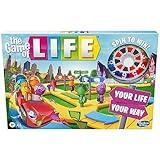 Hasbro Gaming The Game of Life Game, Family Board Game for 2-4 Players, Indoor Game for Kids Ages 8 and Up, Pegs Come in 6 Colors