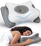 No More Aches Neck Pillow for Pain Relief, Adjustable Cervical Support with Armrest, Odorless Ergonomic Contour Memory Foam Pillows,Orthopedic Bed Side Back Stomach Sleeping