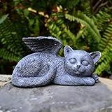 Juliahestia Angel Cat Memorial Stones Statue Sleeping Ornament for Kitten Passed Away Bereavement Pet Loss Sympathy Memory Gifts Remembrance