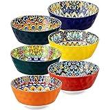 vancasso Cereal Bowls, Ceramic Soup Bowls Set of 6, 26 oz Colorful Bowls Set for Kitchen, Dishwasher & Microwave Safe- for Cereal, Soup, Oatmeal, Ice Cream, Salad, Pasta etc.