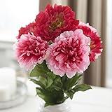 Factory Direct Craft Pink and Beauty Artificial Peony Bush Spring and Summer Silk Peonies Flowers (Size: 18-1/2" H)