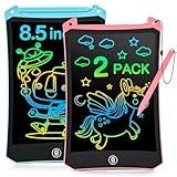 LCD Writing Tablet, 2 Pack Toddler Kids Toys, 8.5 Inch Doodle Board Drawing Pad, Travel Essentials Kids Games, Back to School Supplies Toys Birthday Gifts for Girls Boys Age 3-8