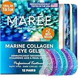 MAREE Eye Gels - Under Eye Gels for Puffy Eyes and Dark Circles with Natural Marine Collagen & Hyaluronic Acid - Anti-Aging Eye Mask for Face to Soothe Puffiness, Eye Bags and Wrinkles