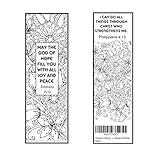 Christian Coloring Bookmarks - Bible Verse Color Your Own Book Marks - Anti Stress - Art Therapy - Adult Coloring - 100 Bulk Pack All The Same Design - Great for Large Groups - Women's Ministry