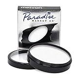 Mehron Makeup Paradise Makeup AQ Pro Size | Stage & Screen, Face & Body Painting, Special FX, Beauty, Cosplay, and Halloween | Water Activated Face Paint & Body Paint 1.4 oz (40 g) (White)