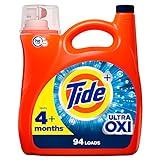 Tide Ultra Oxi Liquid Laundry Detergent Soap, HE Compatible, 94 Loads, 132 fl oz