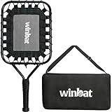 Winbat Baseball Fly Ball Racket: A Fungo Baseball Racquet for Coaches, Designed to Practice Hitting Ground Balls and Pop Flies, Baseball Racket for Fly Balls to Help Players Improve Skills (Black)