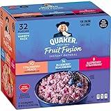 Quaker Instant Oatmeal, Fruit Fusion, 3 Flavor Variety Pack, 1.41oz Packets (32 Pack)