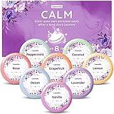 CalmNFiz Shower Steamers 8 Scents - Shower & Bath Bombs with Organic & Natural Fragrances for Teens and Adults - Birthday, Christmas Day Present for Women Who Have Everything（Purple）