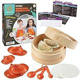 MasterChef Junior Dumpling Making Set- Make your own Homemade Dumplings! Great for Chinese Food Dim Sum & Cooking Parties-Includes Steamer Basket, Pot Sticker Presses, Measuring Spoons, Paper, Recipes