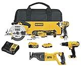 DEWALT 20V MAX Power Tool Combo Kit, 4-Tool Cordless Power Tool Set with Battery and Charger (DCK551D1M1)