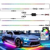 EK ENNOKING Underglow LED Lights for Cars 180 LEDs RGBI Neon Accent Strip Lights with App and Remote Control 16 Million Colors DIY & Music Mode Underbody Exterior Lights Kit for RV SUV Truck Boat 12V