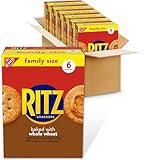 RITZ Whole Wheat Crackers, Family Size, 6 - 19.3 oz Boxes