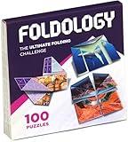 FOLDOLOGY - The Origami Puzzle Game! Hands-On Brain Teasers. Travel Game for Tweens, Teens & Adults. Fold The Paper to Complete The Picture. 100 Challenges, Ages 10+