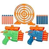 Nerf Elite 2.0 Face Off Target Set, Includes 2 Dart Blasters & Target & 12 Elite Nerf Darts, Toy Foam Blasters for Kids Outdoor Games