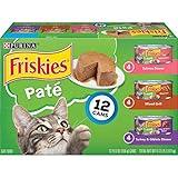 Purina Friskies Wet Cat Food Pate Variety Pack Salmon Dinner, Turkey and Giblets Dinner and Mixed Grill - 5.5 Ounce (Pack of 24)