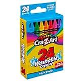 Cra-Z-Art Washable Crayons, 24 Count, Crayons for Kids Back To School Supply List Essential