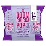 Angie's BOOMCHICKAPOP Sweet & Salty Kettle Corn Popcorn 14ct Multi-Pack, (14) .77 oz Individual Bags