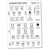 Talented Kitchen Magnetic Laundry Symbols Chart - White Vinyl Laundry Care Guide Sign for Washing, Drying, Ironing, and Dry Clean (5x7 in)