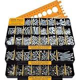 Jackson Palmer 2201 Piece Hardware Assortment Kit with Screws, Nuts, Bolts & Washers (3 Trays)…