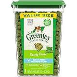 Greenies Feline Adult Natural Dental Care Cat Treats, Catnip Flavor, 9.75 oz. Tub