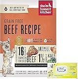 The Honest Kitchen Human Grade Dehydrated Grain Free Dog Food, Beef 10lb with 100ct Pet Wipes