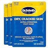 Dr. Scholl's Dry, Cracked Skin, Ultra Hydrating Foot Mask, 3 Pairs Moisturizing Socks: Intensely Moisturizes Repairs and Softens Rough Dry Skin with Urea & Essential Oils for Dry Cracked Feet