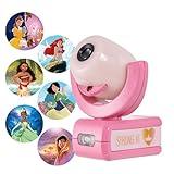 Projectables Disney Princess LED Kids Night Light, Projector, Plug-In, Dusk-to-Dawn Sensor, Belle, Jasmine, Ariel, Moana, Tiana & Mulan, Pink, 11738