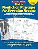 Hi-Lo Nonfiction Passages for Struggling Readers: Grades 4–5: 80 High-Interest/Low-Readability Passages With Comprehension Questions and Mini-Lessons for Teaching Key Reading Strategies