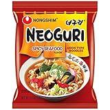 Nongshim Neoguri Spicy Seafood Ramen Noodle Soup, 10 Pack, Microwaveable Ramyun Instant Noodle Cup, Bold, Spicy Chili Peppers