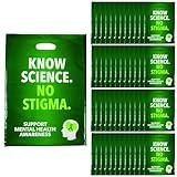 12 1/2" x 17" Bulk 50 Pc. Mental Health Awareness Plastic Goody Bags, Know Science No Stigma