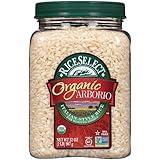 RiceSelect Organic Arborio Rice for Italian Risotto, Premium Gluten-Free Rice, Non-GMO, 32-Ounce Jar, (Pack of 1)