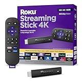 Roku Streaming Stick 4K | Portable Roku Streaming Device 4K/HDR/Dolby Vision, Roku Voice Remote, Free & Live TV