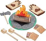 Fisher-Price Preschool Toy S’more Fun Campfire, 18-Piece Dress Up Set for Camping Pretend Play Kids Ages 3+ Years