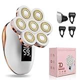 2-in-1 Electric Razors for Women, Wet/Dry 7D Rechargeable Rotary Shaver for Legs, Water Resistant Grooming Kit - Electric Razors for Women, Facial Hair Removal, Bikini Trimmer, Lips - Gentle Hair Remo