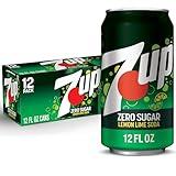 7UP Zero Sugar Lemon Lime Soda, 12 fl oz cans (Pack of 12)